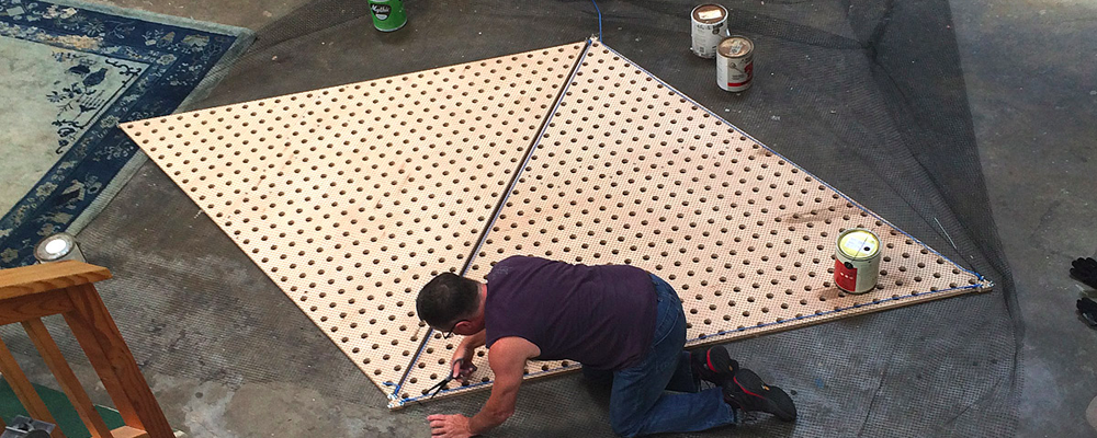 cutting out net using cnc template